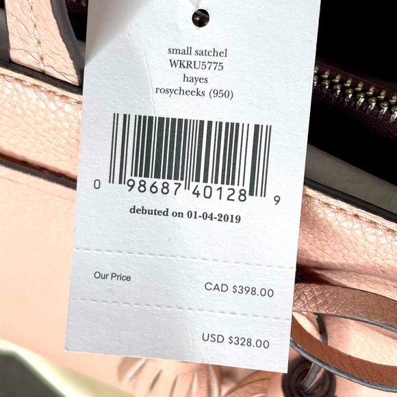 NWT Kate Spade Hayes Pink Leather Rosycheeks Satchel - Picture 8 of 12